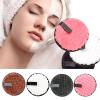 4 Pcs Soft Reusable Pads with Microfiber Fiber Make Up Removing Cloth Round Makeup Remover Pads for Travel Daily Face Cleansing Daily Makeup Washable view 2