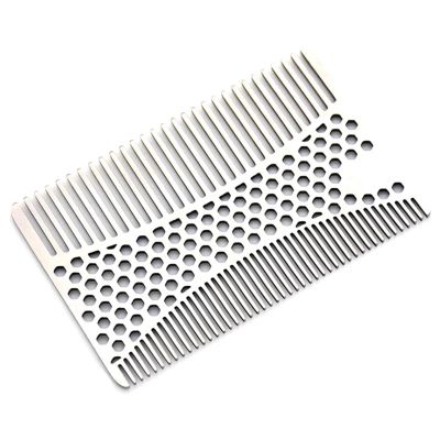 Stainless Steel Beard,Comb Stainless Steel Men Beard Comb Credit Card Size Easy To Carry Beard Straightener for Grooming & Combing Hair, Beards and Mustache
