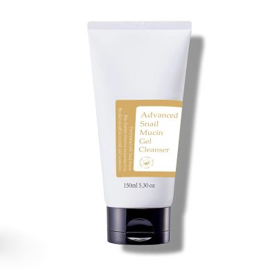 GoldSnailRX Advanced Snail Mucin Gel Cleanser, 5.07 Fl oz/150 ml Rich Daily Deep Cleansing for Dry & Sensative Skin Luxury Korean Skincare Not Tested on Animals No Parabens