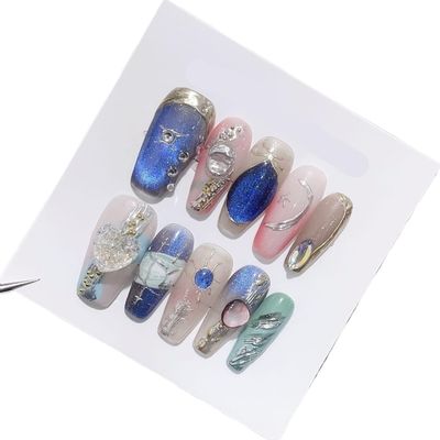 Hand worn nail enhancement patches and fake nails(S)
