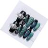 Long Handmade Wearing Nails, Black Press Manicure, Detachable Fake Nails(S) view 1