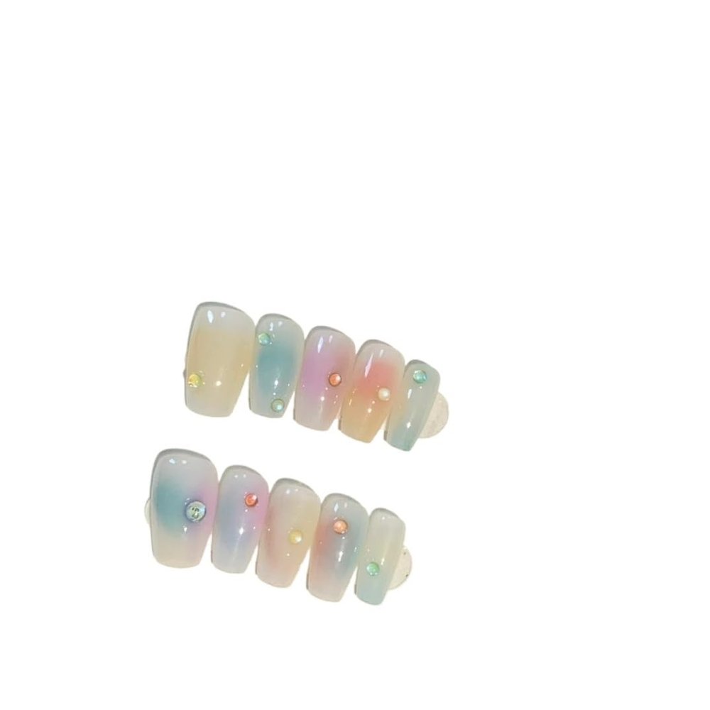 Colorful Handmade Wearing Nail Art Patches, Fake Nails, Detachable Nail Art(S)