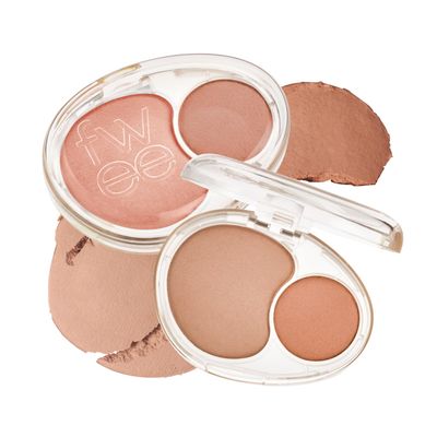 fwee Mellow Dual Blush | ND01 Lazy Tempo | Dual Color, Jelly Texture, 12 Colors, Longwear, Long-lasting | 7.2g