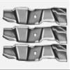 3 Pack Blades 1-403086 1-403148 Replacement for Exmark OEM view 1