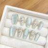 ZIIVIEVS Hand Worn Nail Art Patches, Coffin Shaped Fake Nails(L) view 1