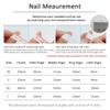 ZIIVIEVS Hand Worn Nail Art Patches, Coffin Shaped Fake Nails(L) view 4
