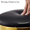 Green Round PU Leather Beauty Chair with 360 Rolling Rotation for Medical Spa Salon - Height Adjustable Lifting Wheel Stool with Gold Stainless Steel Base for Esthetician Studio view 2