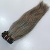 Generic Grey Human Hair Straight Weave Bundles, 100 Grams, Pack of 1, Natural Grey Silver and Black Salt and Pepper Extensions, Indian Human Hair (Normal Grey 50% Black 50% Grey, 18 Inches) view 1