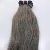 Generic Grey Human Hair Straight Weave Bundles, 100 Grams, Pack of 1, Natural Grey Silver and Black Salt and Pepper Extensions, Indian Human Hair (Normal Grey 50% Black 50% Grey, 18 Inches) view 4