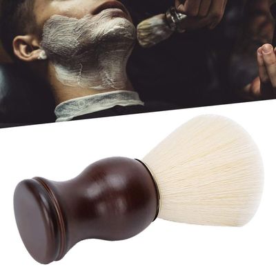 MOUMOUTEN Professional Men Beard Shaving Brush - Soft Nylon Bristles Facial Hair Shaving Brush for Beard Cleaning Shaving Foam