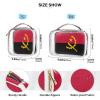 Ruhho Large Clear Travel Toiletry Bag with Zippers, PVC Waterproof Travel Organizer, Angola Flag Plastic Tote Bags, 2 pcs view 4