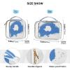 Ruhho Large Clear Travel Toiletry Bag with Zippers, PVC Waterproof Travel Organizer, Antarctica Flag Brush Stroke Plastic Tote Bags, 2 pcs view 4