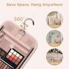 TBTOTRA Hanging Toiletry Bag & Makeup Bag for Women with Jewelry Organizer - TSA Approved Large Capacity Travel Cosmetic Organizer, Waterproof Shower Essentials Case with Transparent Pockets, Pink view 4