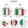Ruhho Large Clear Travel Toiletry Bag with Zippers, PVC Waterproof Travel Organizer, Italian Flag Vintage Plastic Tote Bags, 2 pcs view 4