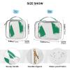 Ruhho Large Clear Travel Toiletry Bag with Zippers, PVC Waterproof Travel Organizer, Nigeria Flag Brush Stroke Plastic Tote Bags, 2 pcs view 4