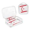 Ruhho Large Clear Travel Toiletry Bag with Zippers, PVC Waterproof Travel Organizer, Turkish Republic Northern Cyprus Flag Hand Drawn Plastic Tote Bags, 2 pcs view 3