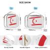 Ruhho Large Clear Travel Toiletry Bag with Zippers, PVC Waterproof Travel Organizer, Turkish Republic Northern Cyprus Flag Hand Drawn Plastic Tote Bags, 2 pcs view 4