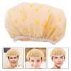 Baluue Extra Shower Cap for Women Double Layer Pe Material Hair Bonnet Breathable and Reusable Hair Cover for Bathing view 2