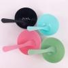 4 Sets Plastic Facial Mask Mixing Bowl with Plastic Spatula Facemask Bowl Mud Mask Mixing Bowl DIY Skin Care Mixing Tool Kit for Lady Women Home Beauty Salon Use, Color Random view 2