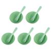 5 Sets Plastic Facial Mask Mixing Bowl with Plastic Spatula Facemask Bowl Mud Mask Mixing Bowl DIY Skin Care Mixing Tool Kit for Lady Women Home Beauty Salon Use, Green view 1