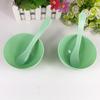5 Sets Plastic Facial Mask Mixing Bowl with Plastic Spatula Facemask Bowl Mud Mask Mixing Bowl DIY Skin Care Mixing Tool Kit for Lady Women Home Beauty Salon Use, Green view 4