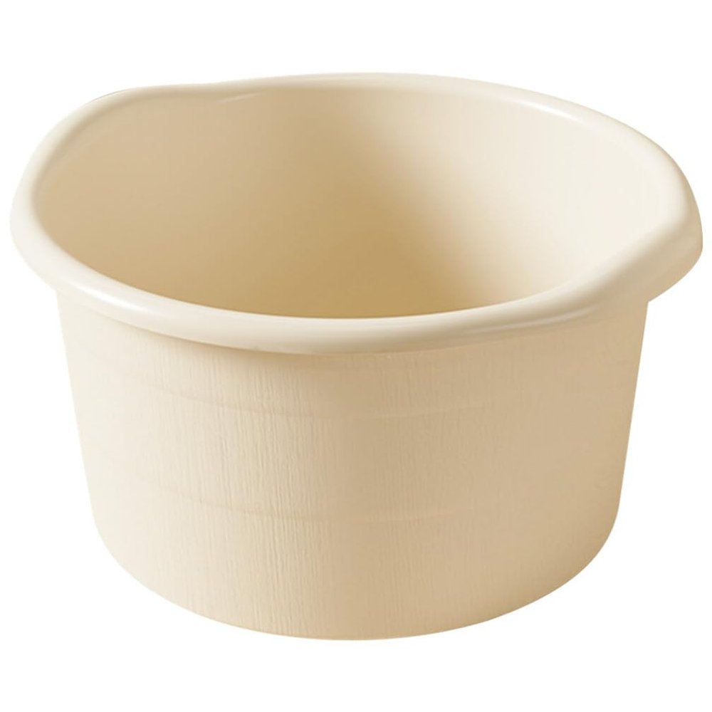 ARTIBETTER Foot Bath Basin Foot Soak Tub Plastic Foot Bucket Spa Wash Bucket Foot Massage Laundry Basket for Soaking Foot Toe Nails Ankles Pedicure Beige