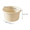 ARTIBETTER Foot Bath Basin Foot Soak Tub Plastic Foot Bucket Spa Wash Bucket Foot Massage Laundry Basket for Soaking Foot Toe Nails Ankles Pedicure Beige view 2
