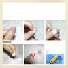 Handmade Press-On Nails Cat Eye Design Reusable Glitter Fake Nails Artificial Manicure Wearable Orange Manicure view 2
