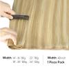 HOTBANANA Sew in Hair Extensions, 24inch 120g Light Blonde Highlighted Golden Blonde Full Head Weft Real Human Hair Extensions Straight view 2