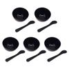 5 Sets Plastic Facial Mask Mixing Bowl with Plastic Spatula Facemask Bowl Mud Mask Mixing Bowl DIY Skin Care Mixing Tool Kit for Lady Women Home Beauty Salon Use, Black view 1