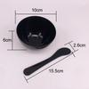 5 Sets Plastic Facial Mask Mixing Bowl with Plastic Spatula Facemask Bowl Mud Mask Mixing Bowl DIY Skin Care Mixing Tool Kit for Lady Women Home Beauty Salon Use, Black view 3