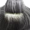 Healthlif Toupee For Men Hair Pieces Mens Toupee Prosthesis Hair Replacement System For Men European Real Human Hair Mens Hairpieces Hair System 6x8 Medium light density #1B40 1B# OFF BLACK+40% GREY view 4