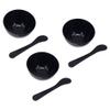3 Sets Plastic Facial Mask Mixing Bowl with Plastic Spatula Facemask Bowl Mud Mask Mixing Bowl DIY Skin Care Mixing Tool Kit for Lady Women Home Beauty Salon Use, Black view 1