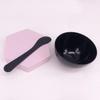 3 Sets Plastic Facial Mask Mixing Bowl with Plastic Spatula Facemask Bowl Mud Mask Mixing Bowl DIY Skin Care Mixing Tool Kit for Lady Women Home Beauty Salon Use, Black view 2