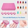 80/80 Grit Nail Buffers (50 Pack), Mini Nail Buffer Block Nail Files for Acrylic Nails and Natural Nails, Coarse Nail Buffer Blocks Bulk Buffing for Nail Buff Professional Manicure File Set Pink view 2