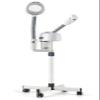 BNSNY Professional Facial Steamer on Wheels with 5X Magnifying Light Stand Facial Steamer Portable Height Adjsuatble, White view 1