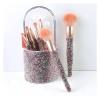 AQINMINA Sparkling Diamond Makeup Brush Set Professional, 8 Full-featured Makeup Brushes With Shiny Diamond Holder, Travel Makeup Brush Set(Pink) view 2