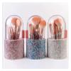 AQINMINA Sparkling Diamond Makeup Brush Set Professional, 8 Full-featured Makeup Brushes With Shiny Diamond Holder, Travel Makeup Brush Set(Pink) view 4