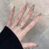 ZIIVIEVS Wearing nail fake nail patch detachable manicure autumn and winter nail patch short nail(Middle green,M) view 1