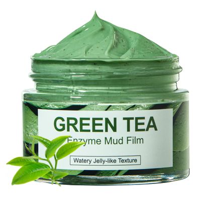 LZYLLS Green Tea Mud Mask Deep Clean Purifying Clay Mask Stick,Blackhead Remover,Moisturizing & Improve Skin Tone Green Tea Oil Control Mask Stick,Reduce Blackheads for All Skin Types B