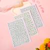 3Sheets Rhinestone Stickers for Crafts Clear Crystal Tweezers Decals Face Gems Pearls for Makeup Stick on Body 3/4/5/6MM Light Green Hair Nails Craft DIY Gems for Nails Makeup Decor 975PCS view 3