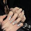 Naked Skin Shining Diamond Handmade Wearable Nail Beauty Patch Detachable False Nail Patch(L) view 2