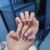 Handmade Phototherapy Wearing Nail Butterfly Cat Eye Nail Patch Reusable False Nails(Short pink,XS) view 1
