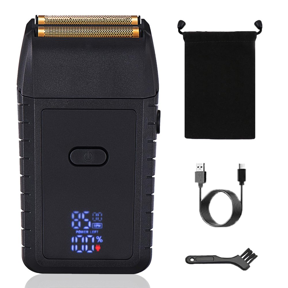 Foil Shaver for Men Cordless Electric Razor Rechargeable Beard Sideburn Trimmer Shavers Twin Blade Multifunction Grooming Razor