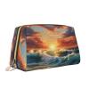 DRTGEDS Ocean Sunset Scenery Toiletry Bag For Men, Portable Travel Toiletry Organizer Bag,Shaving Bag,Little Pouch view 2