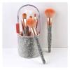 AQINMINA Sparkling Diamond Makeup Brush Set Professional, 8 Full-featured Makeup Brushes With Shiny Diamond Holder, Travel Makeup Brush Set(White) view 2