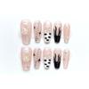 Handmade Wearing Armor, Detachable Pink Heart Sparkling Cat Eyes, Repeated Use of False Nails(Red,XS) view 1