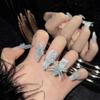 Butterfly Nail Art, Cat Eye Nail Art, Handmade Nail Art, Girl's Fake Nails(S) view 3
