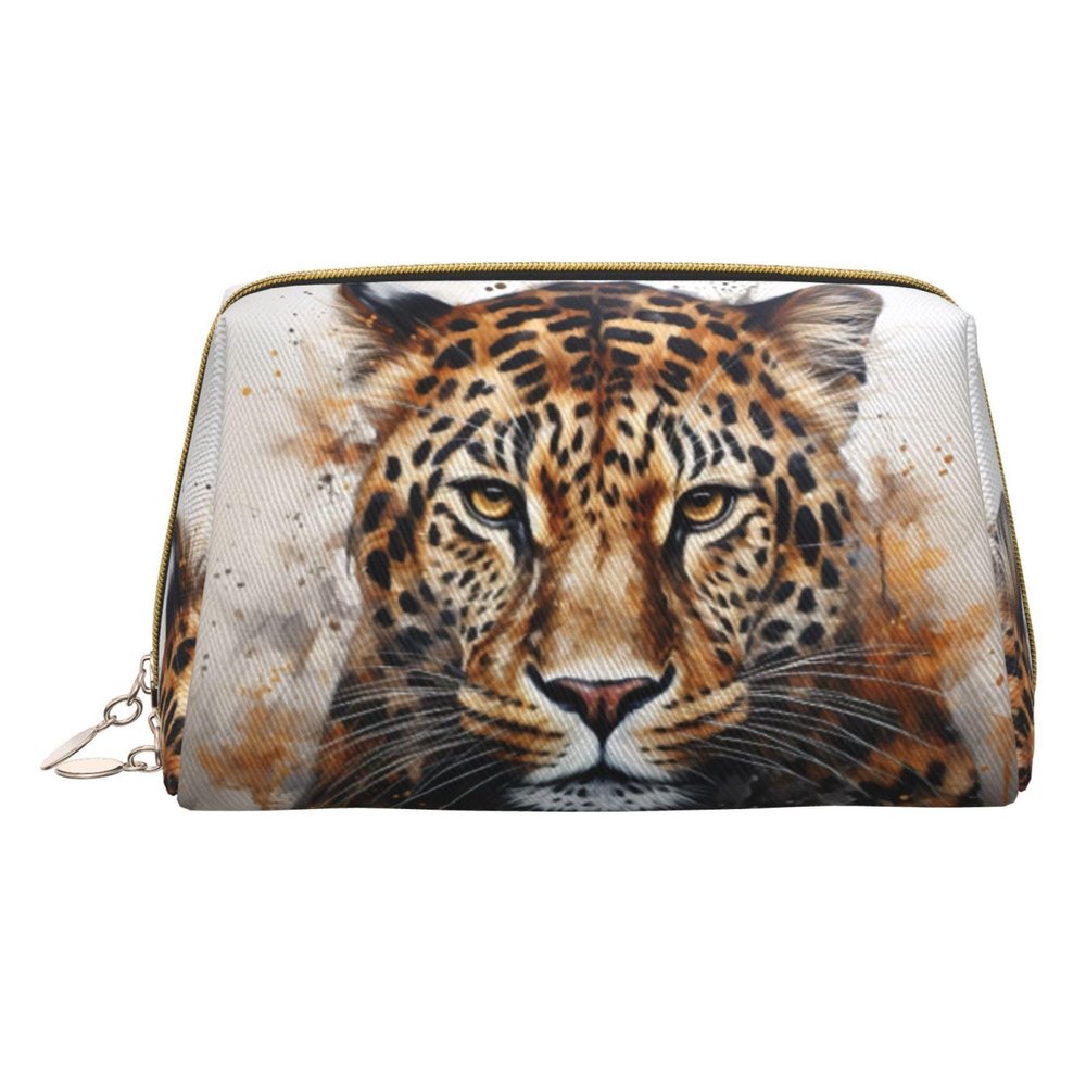 DRTGEDS Leopard Print Toiletry Bag For Men, Portable Travel Toiletry Organizer Bag,Shaving Bag,Little Pouch