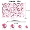 Rhinestone Stickers for Crafts Clear Crystal Tweezers Decals Face Gems Pearls for Makeup Stick on Body 3/4/5/6MM Hair Nails Craft DIY Gems for Nails Makeup Decor Pink 975PCS view 2